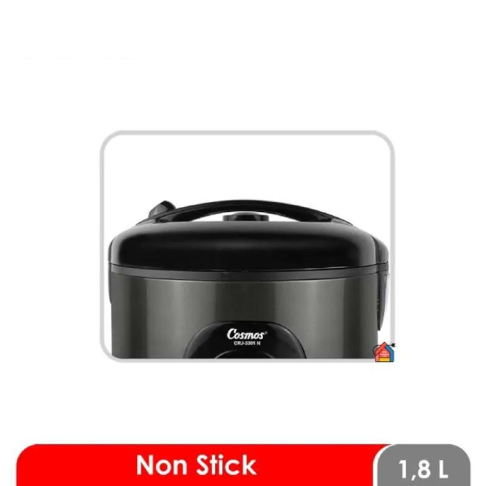 Cosmos Rice Cooker Non Stick 1,8 Liter Black Series - CRJ3301NB | CRJ-3301NB